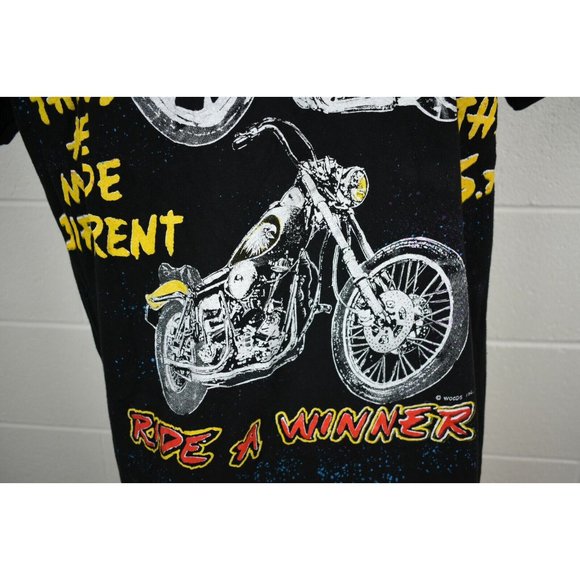 Vtg 90s Caribbean Dream T-Shirt Motorcycles Made Different in the USA‎ Winner XL - Picture 5 of 10